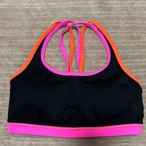 Wear it to Heart WITH Women's Black and neon Pink Sports Bra